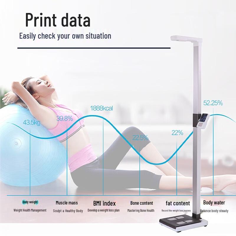 Beryl Ultrasonic Body Fat Analyzer with Printer