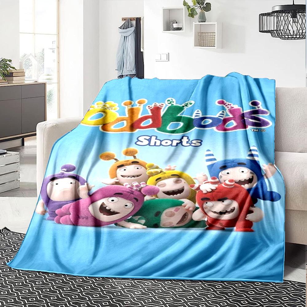 Coperta in Flanella con Stampa Oddbods Alta Qualità Calda Confortevole Coperta per Tutte le Stagioni Perfetta per Regali Decorazione per la Casa