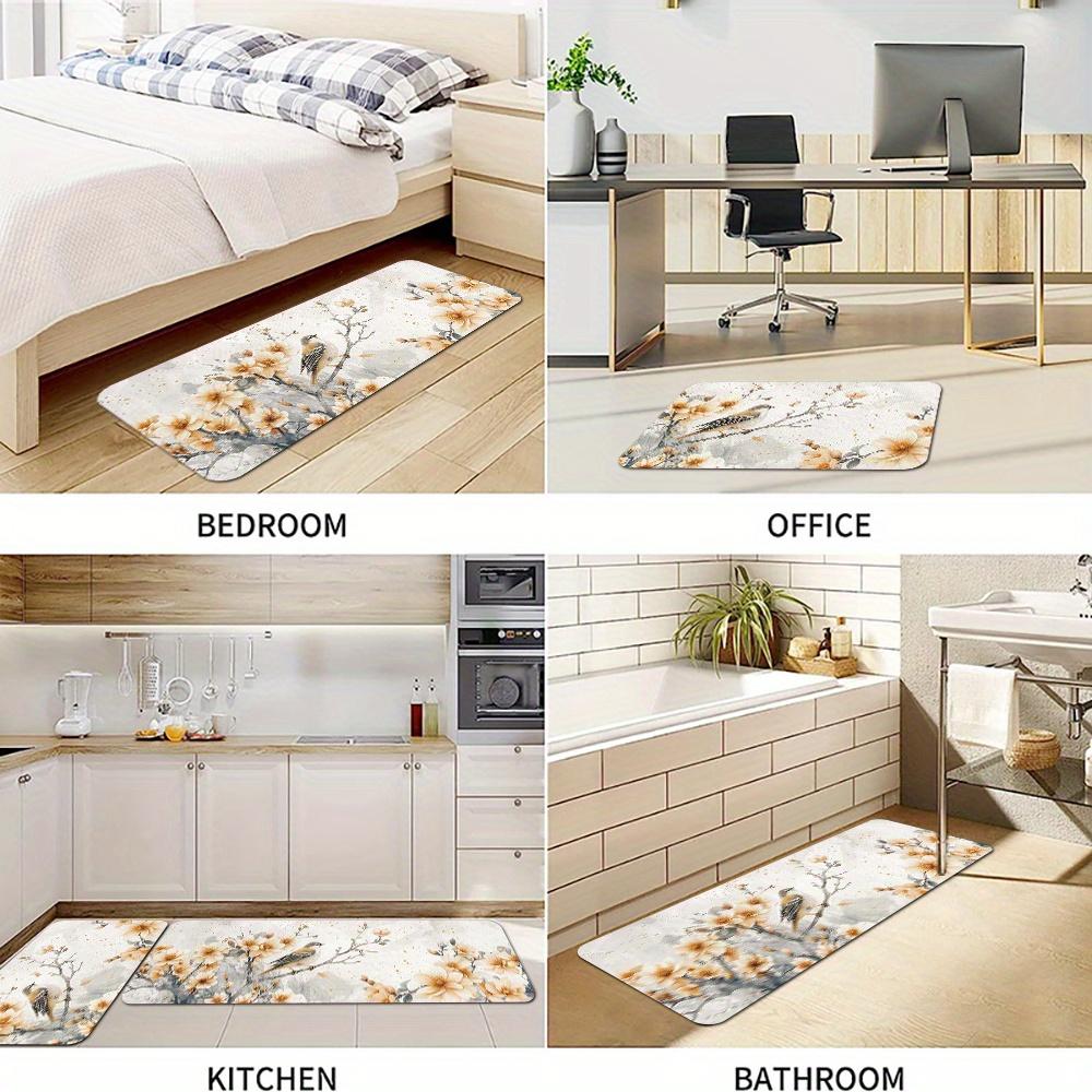 1Pcs Simple Ink Pattern Floor Mat Modern Kitchen polyester Rug Non-Slip Colorful Indoor Carpet, For Home Bathroom Bedroom Living Room Decor