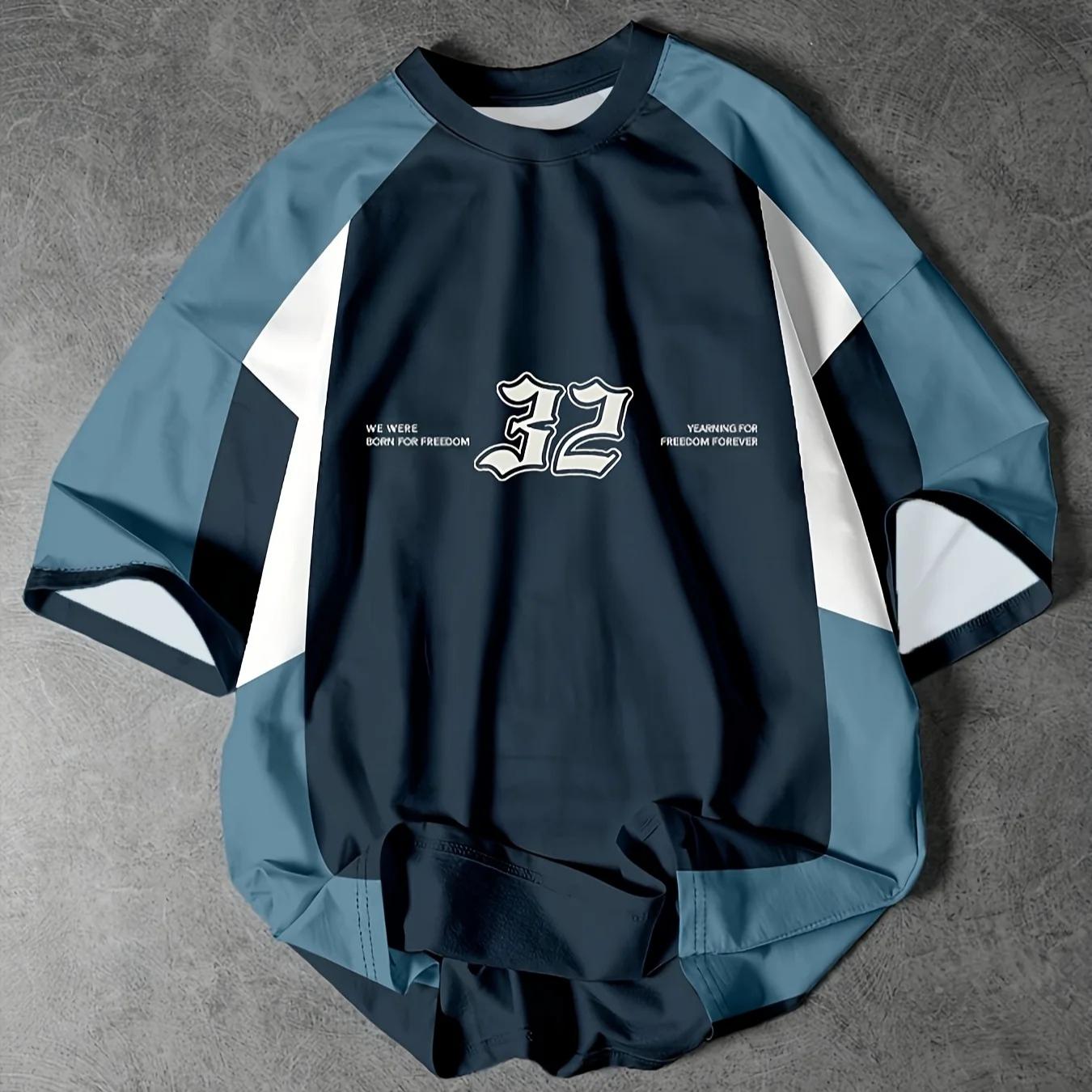 

Casual 3D Printed 32 Pattern Tops Summer Crew Neck Casual Outdoor Trend Sports Breathable T-shirt S