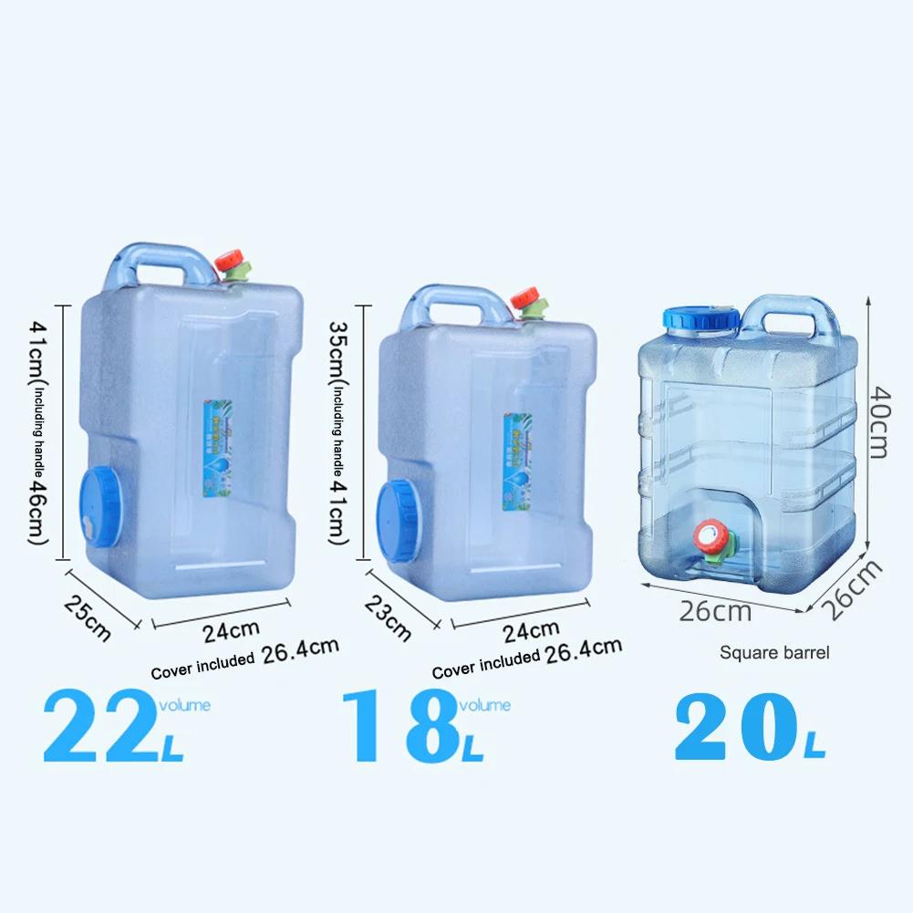 18/20L Camping Water Container Car Water Bucket Leak-proof Large Capacity Water Canister Tank for Outdoor Travel Driving Camping