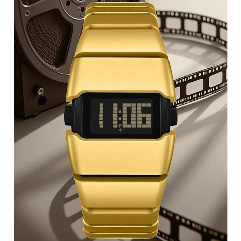 SANDA Luxury Men's Electronic Watch Creative Design Unique Watch Man Casual Sports Multi-functional Wristwatch LED Waterproof ABS Material