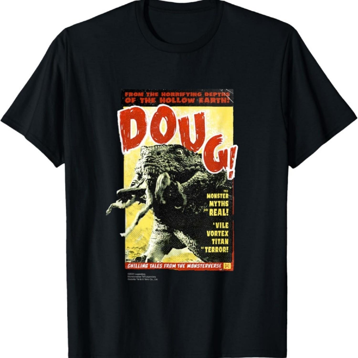 

Godzilla vs Kong - Doug! retro poster T-Shirt XXXXXL чорний