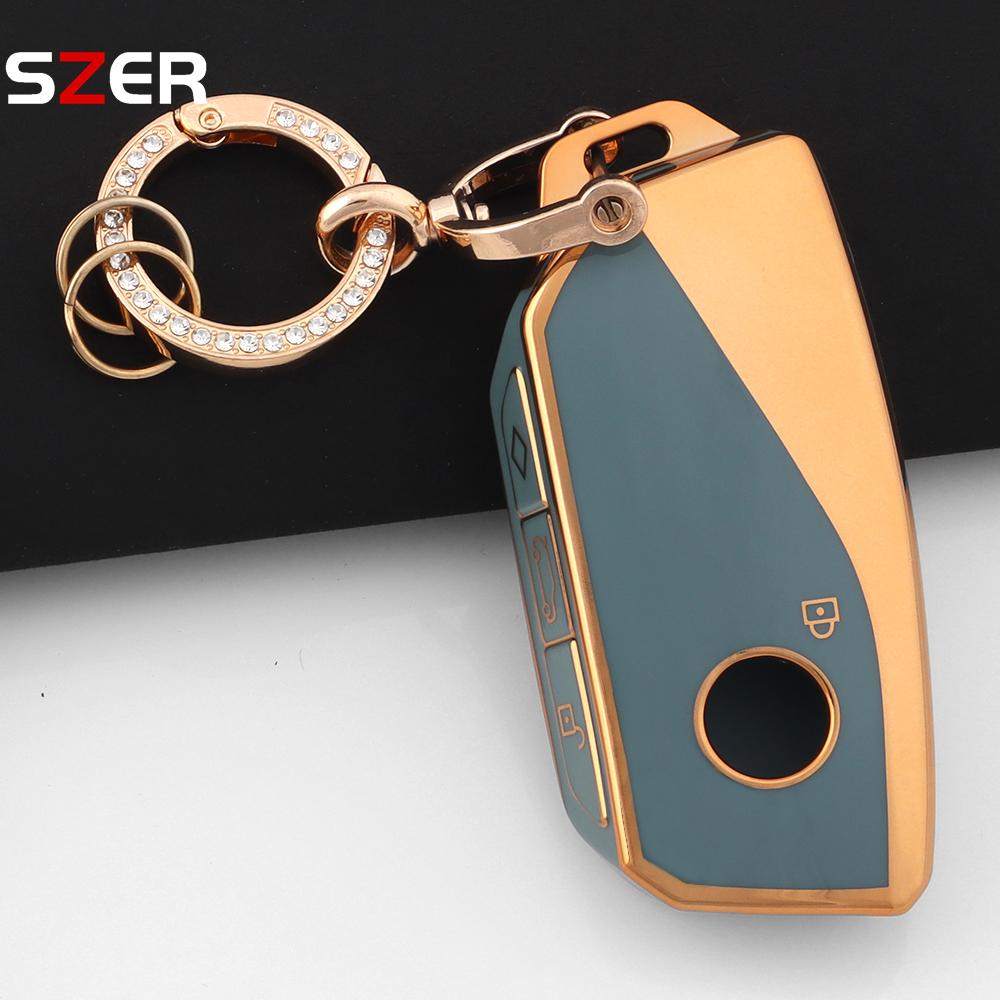 Fashion Tpu Car Key Case Cover Protected Keychain Fob For Bmw I7 X7 G07 Lci Ix I20 X1 X3 X5 U11 5 7 Series G70 G09 Xm U06 G81 M3
