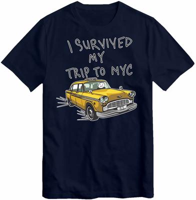 I Survived My Trip To Nyc Tshirt New York City Spider Tom Yellow Taxi Movie Top