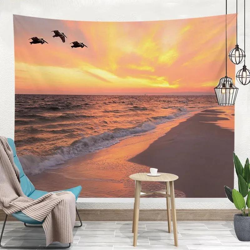 

Спальня Гостиная Гобелен Тропические Растения Летний Узор Гобелен Мода Домашний Декор 100x75cm