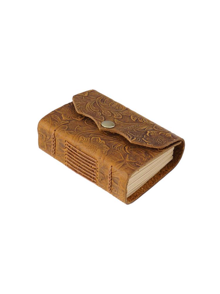 Compact Retro Pocket Notepad with Thick Blank Kraft Paper