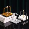 Yousheng Square Napkin Holder, with Weighted Arm, Durable Iron Frame Windproof Dispenser, Stable Cocktail Napkin Holders for Home And