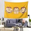 Curious George Tapestry Wall Hanging Aesthetic Home Decor Tapestries for Dorm Room
