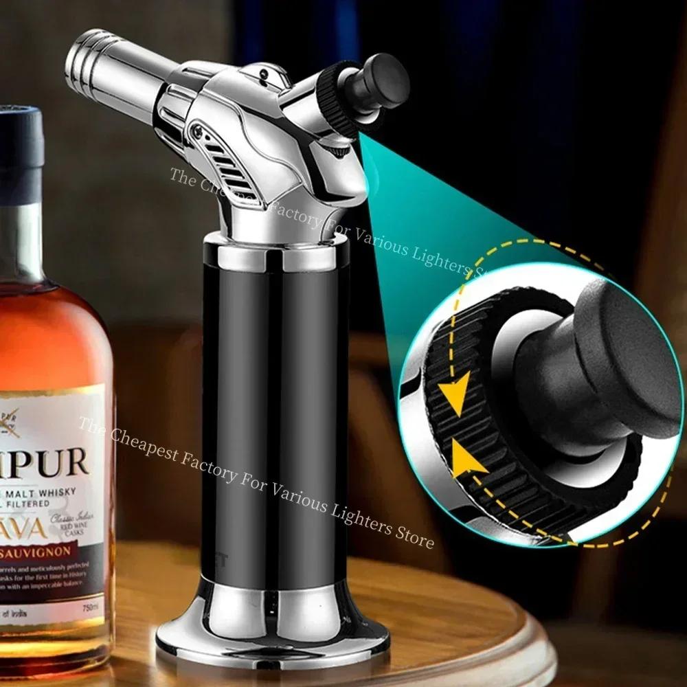 3- Fire Jet Flame Kitchen Metal Gun 1300°C Welding Torch Windproof Cooking BBQ Inflatable Butane Gas Cigar Lighter Outdoor 2024