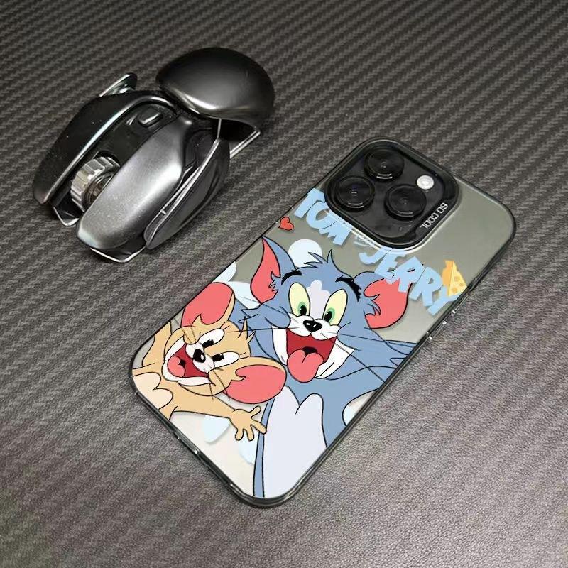 Tom Jerry Suitable for Apple 16Pro Mobile Phone Case Premium Color Silver 14/13/12/11 Hard Case 15 High Value
