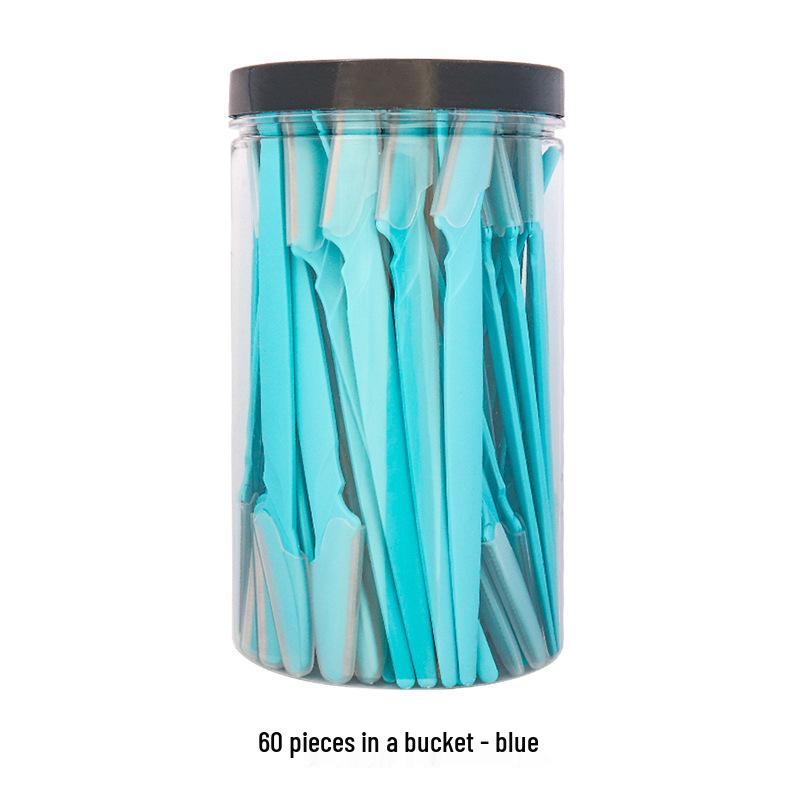 New Stainless Steel Eyebrow Razor: Straight Handle Trimmer for Precise Hair Removal.