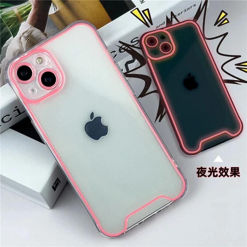 Luxury Night Light Luminous Phone Case For For Iphone 11 12 13 14 15 Pro Max XS XR X Plus Shockproof Bumper Cases Cover