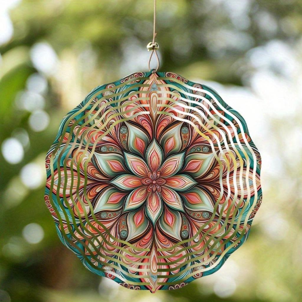 10 Inch Rotating Wind Chime with 360 Hook for Garden Balcony Decoration All Season Unique Gift for Friends Family Home Outdoor
