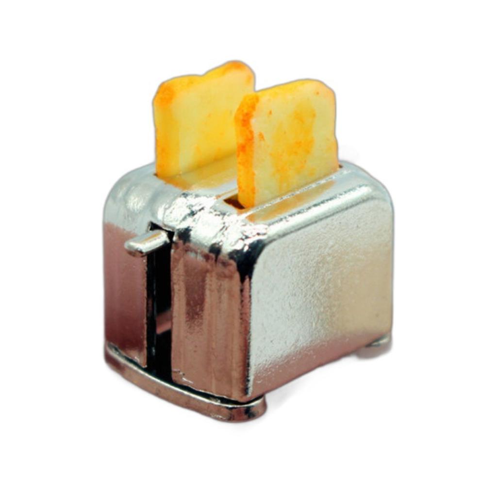 1/12 Realistic Miniature Toaster and Jam Set for Dollhouse Enthusiasts and Collector Kitchen Scene Displaying Accessory