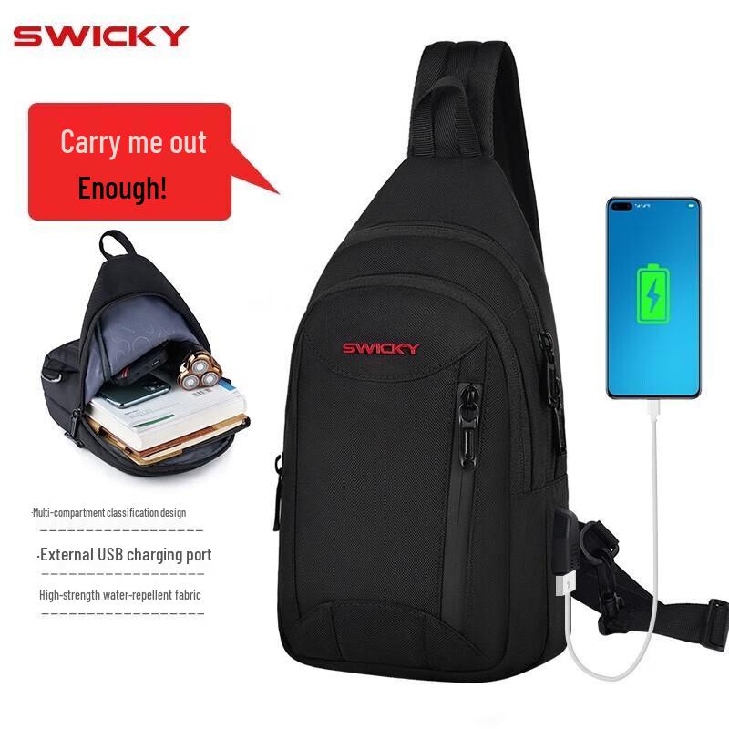 SWICKY Trendy Casual Business Crossbody Bag