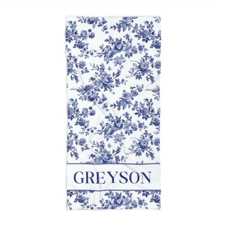

Пользовательское пляжное полотенце Персонализированное пляжное полотенце Синий туаль Девичник Пляжное полотенце Художественное полотенце Оптовая скидка 50x100cm