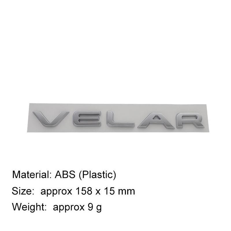AAYJ1 Lettere VELAR 3D Premium per Lr2 Lr4 Hse Lux Sport Supercharged AUTOBIOGRAPHY Parafango Bagagliaio Posteriore Decalcomania Emblema Badge Adesivo Auto