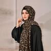 Women Leopard Printed Chiffon Hijab Scarf Muslim Thin Soft Premium Chiffon Shawl Classics Leopard Printed Shawl Headscarf Turban