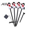 Outdoor Seasonal Atmosphere Lights Christmas Solar Stake Lights, Santa Snowman Tree Figurine Lawn Warm White LED Garden Ornaments Waterproof for