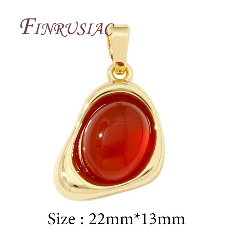 18K Real Gold Plated Natural Stone Charms For Jewelry Making,Pendants For Necklaces Making Accessories,DIY Jewelry Findings