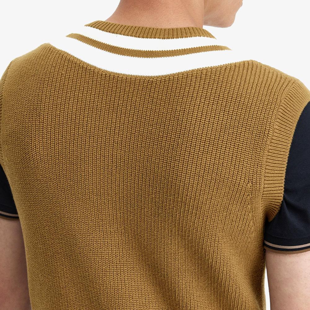 Fred Perry [Sharp] Striped Trim V-Neck Vest (P96) Afpm2416524-P96