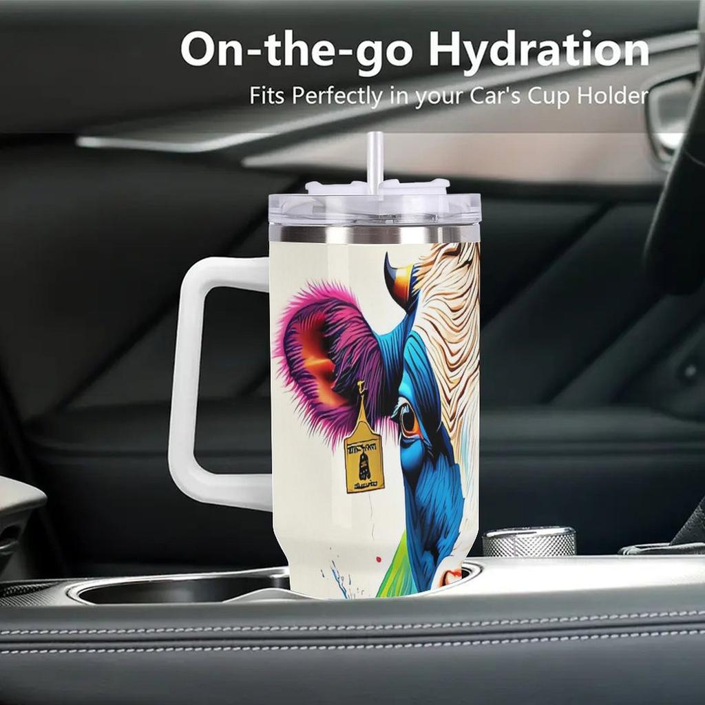 40oz Large Tumbler with Handle for Outdoor Adventures and Fishing Trips