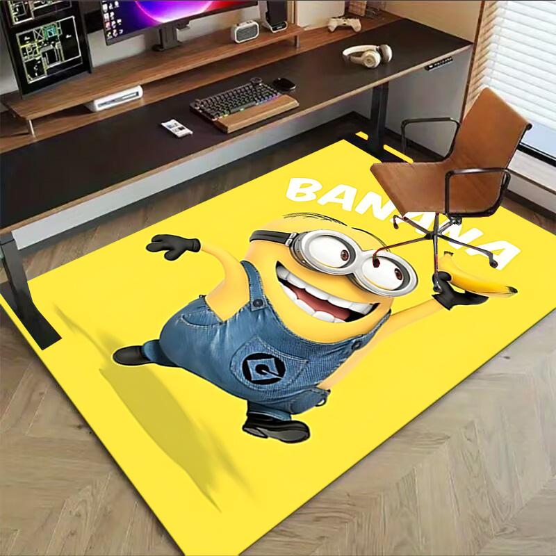 1pc Minion Banana Fun Carpet for Playroom Bedroom Living Room Sofa Home Decor,kids Game Area Rug Non-slip Floor Mat Y72824