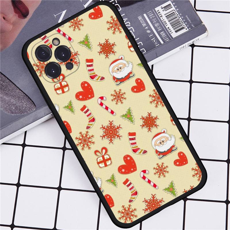 Christmas Santa Claus Elk Phone Case For iPhone 14 11 12 13 Mini Pro Max 8 7 6 6S Plus X SE 2020 XR XS Funda Case