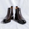 Fashion Mens British Style Autumn Casual Leather Chelsea Business Boot Brown Men Designer Antiskid Dress Ankle Boot Outdoor Oxford Shoes
