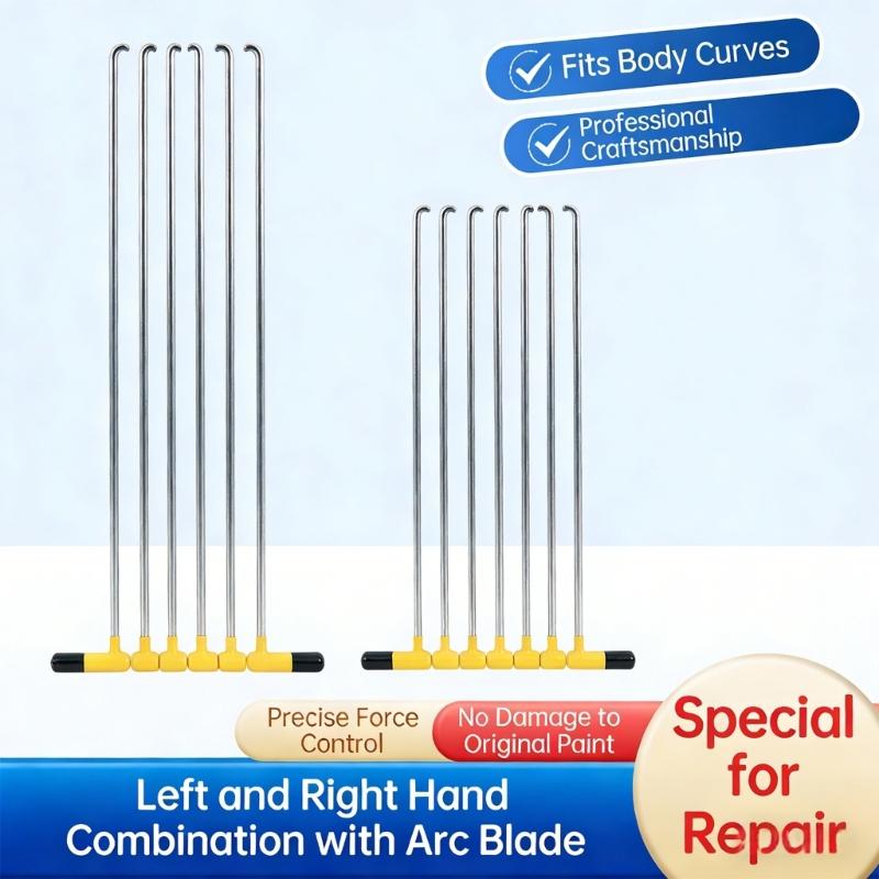 Car Dents Repair Rods Dents Remover Hook Tool Alloy Steel Repair Tool Car Automotive Body Dents Repairing Rod