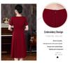 2024 Summer Wine Red High-End Mother of the Bride Dress for Festive Wedding Celebrations - Plus Size Available