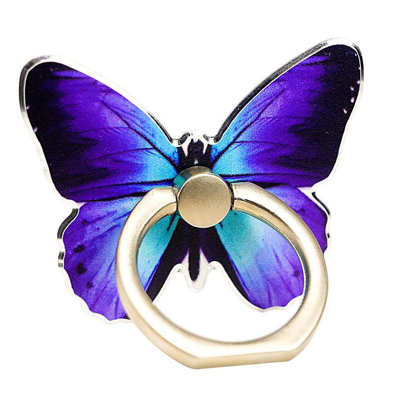 Butterfly Painted Mobile Phone Ring Stand - Cute, Creative Buckle Design for Men & Women