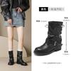Brown short boots new autumn thick-soled retro knight boots trousers western fashion boots