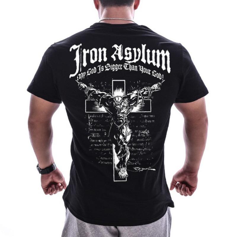 Summer Short Sleeved Men's Loose Large Stretch Fitness Sports Leisure Fashion Printed T-Shirts Men’s
