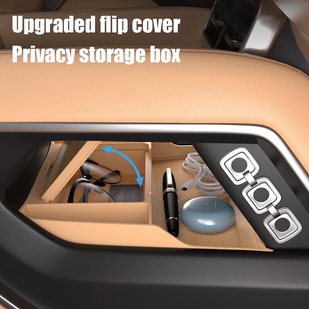 Für BYD Equation Leopard 8 2025 Auto Mittelkonsolen-Stauraum Aufbewahrung Doppelschichtige Rutschfeste Silikonbox Box Zubehör Matte Anti P4K5