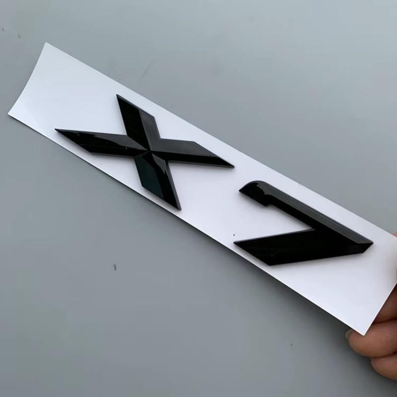 

3D ABS Chrome Black Logo X7 Emblem Letters Namplate Sticker Car Rear Trunk Badge For BMW X7 G07 Decal Auto Styling Accessories