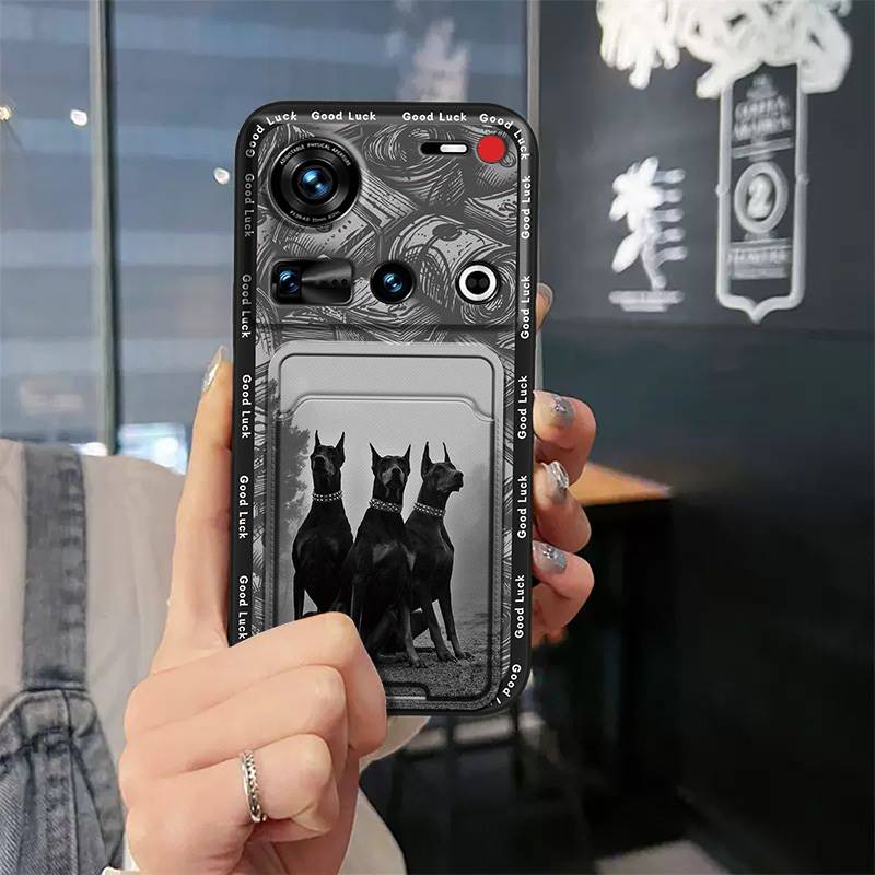 Weiche Hülle Silikon Handyhülle Für ZTE Nubia Z70 Ultra Staubschutz Schutz Stoßfest Kartenfach Kartensteckplatz Vollständige Umhüllung