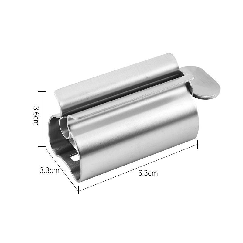 1 Pc Stainless Steel Toothpaste Squeezer Tube Roller Toothpaste Seat Holder Stand Press Manual Facial Cleanser Dispenser Toool