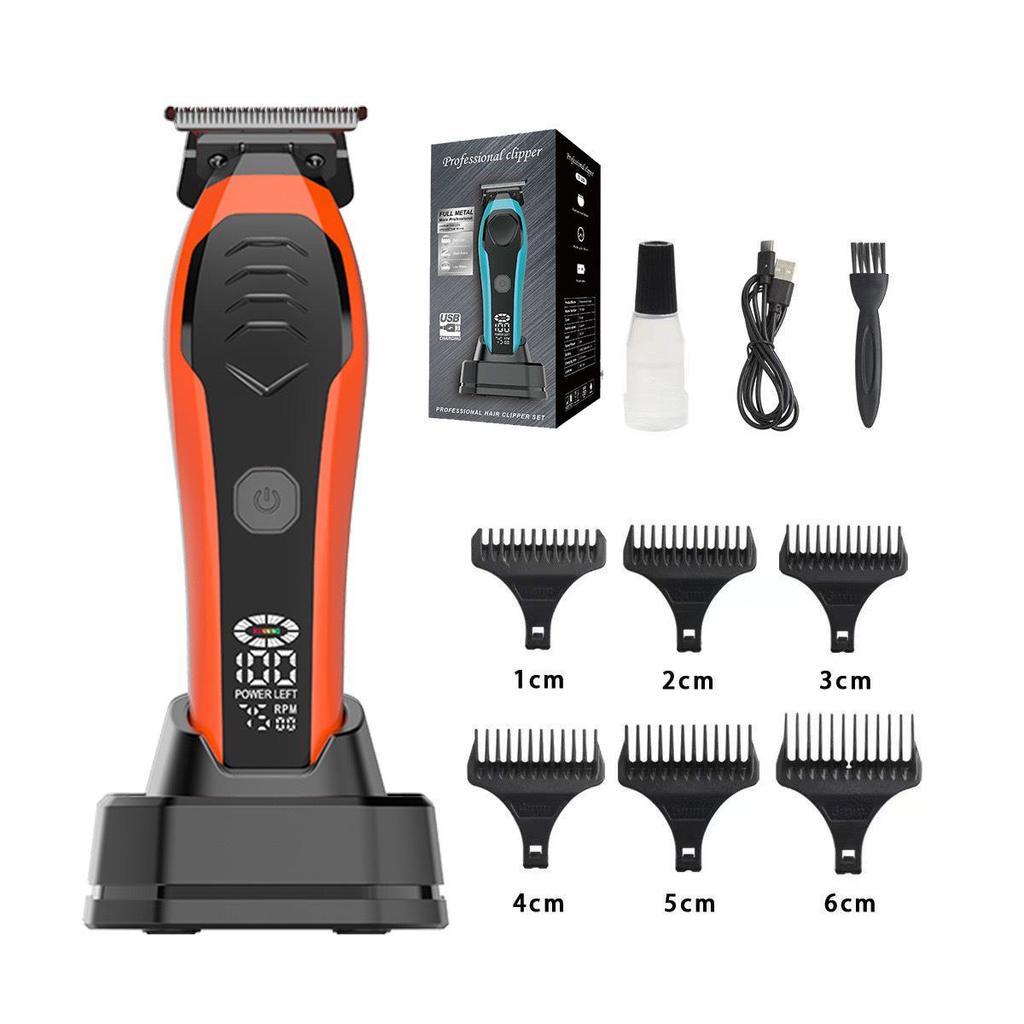 Professional Electric Hair Clipper Set for Barbers - Includes Carving Tool