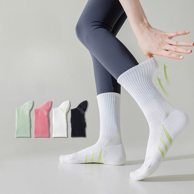 Professional Running Sports Women's Spring and Summer Badminton Socks, Rope Skipping, Cycling, Yoga Mid-calf Socks, Outdoor Mountaineering Socks