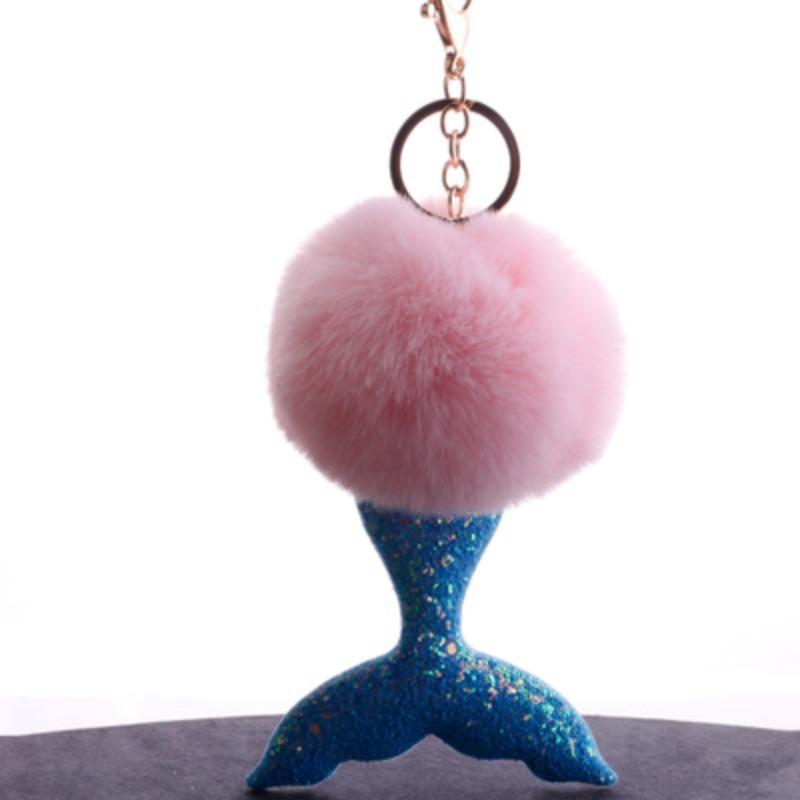Výprodej Ručně vyráběná kožešinová bambulka na klíčenky Králičí kožešinová koule Klíčenky Držák na klíče Ozdoby na telefon Kabelka Šperky Doplňky
