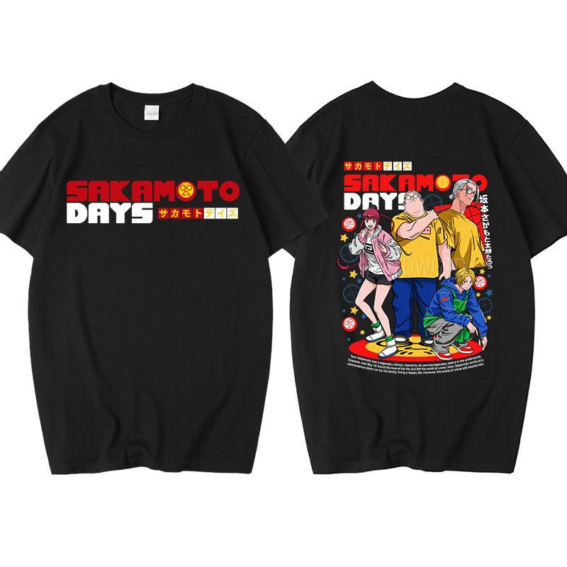 Anime Lover Cotton Tees Sakamoto Days Print Tshirt for WomenMen Summer Short Sleeve ONeck T Shirt Creative Personalized Tops