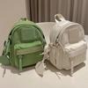 Leisure Time Solid Color School Bags Canvas Mini Backpack Bags Travel Backpack Student