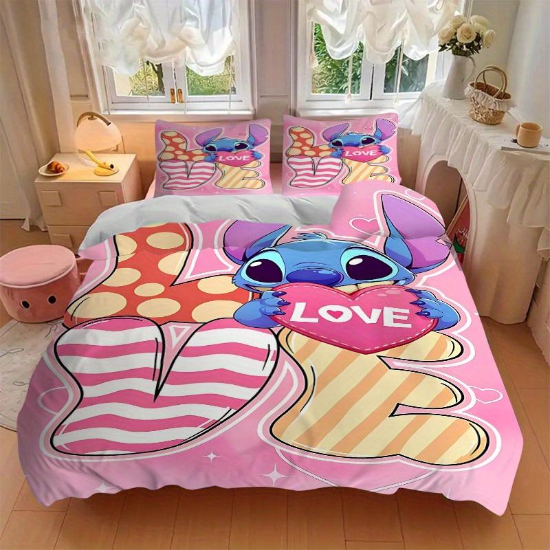 3pcs Stitch Printed Bedding Set,(Includes 1 Duvet Cover And 2 Pillowcases, Quilt Not Included) yy250814109