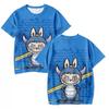 Labubu 3D-Druck Kinder T-Shirts Cartoon Junge Mädchen T-Shirt Paar Kurzarm Kinder Eltern-Kind Gleicher Stil