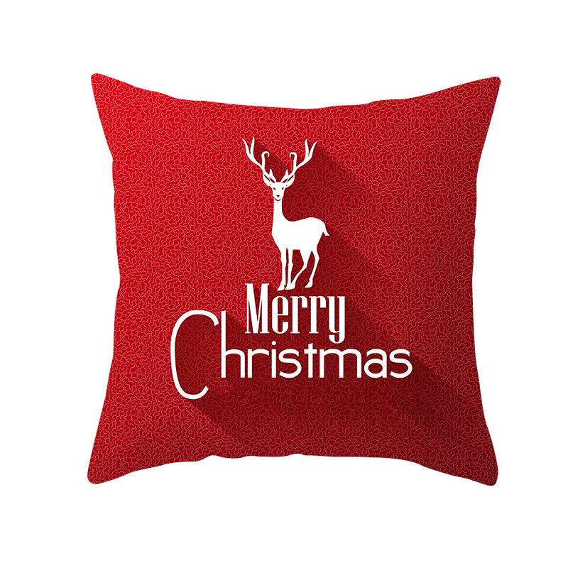 Red Series Christmas Peach Velvet Cushion Cover New Sofa Cushion Cover Square Cushion Cover