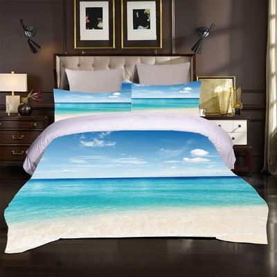 Set Biancheria da Letto Blu Oceano Mare Trapunta 3D Copripiumino Federa Bambini Letto Comodo Set Letto Singolo Matrimoniale Biancheria da Letto Moda