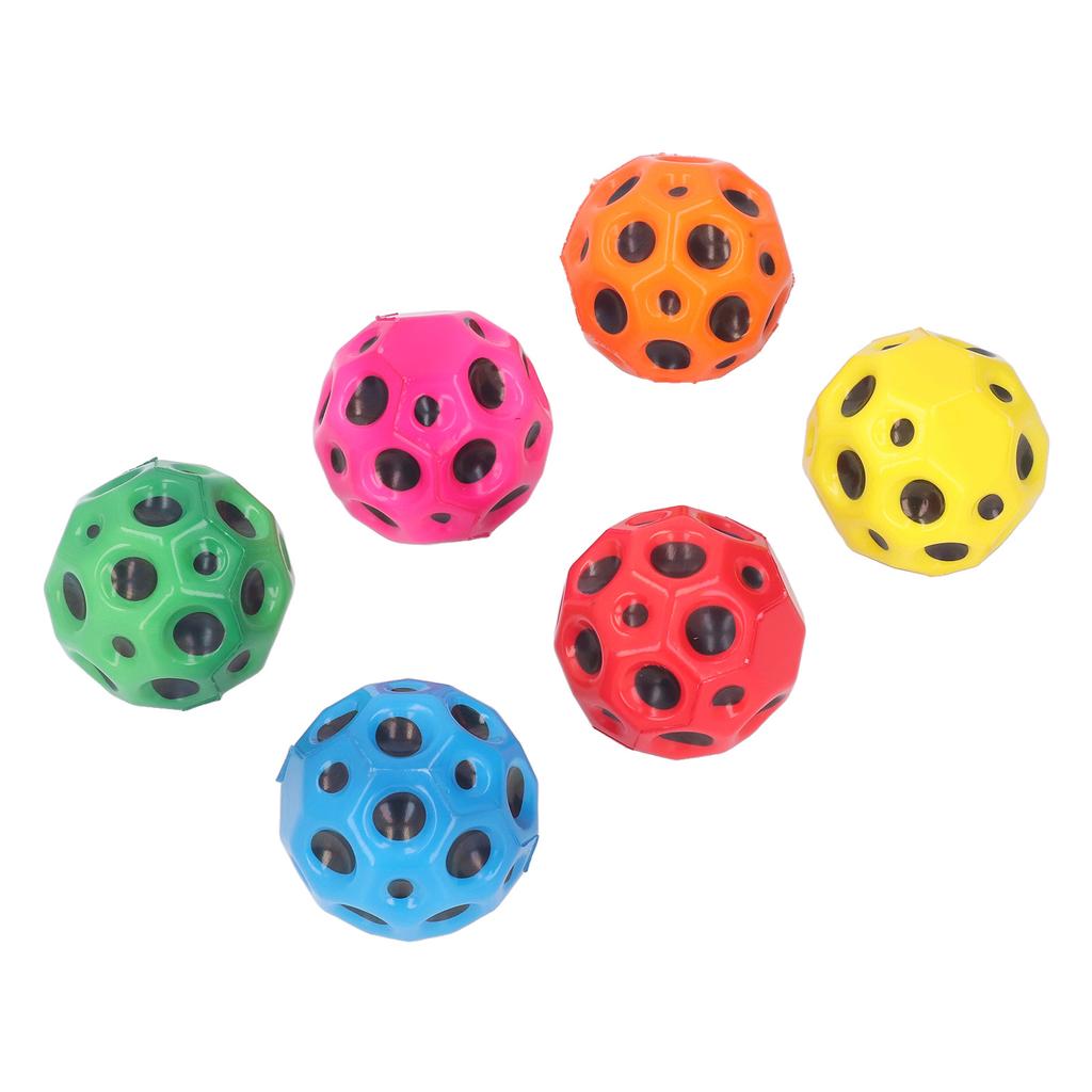 6pcs 7cm Bouncing Balls Colorful Cellular Improve Coordination Stress Relief PU Baby Ball Set