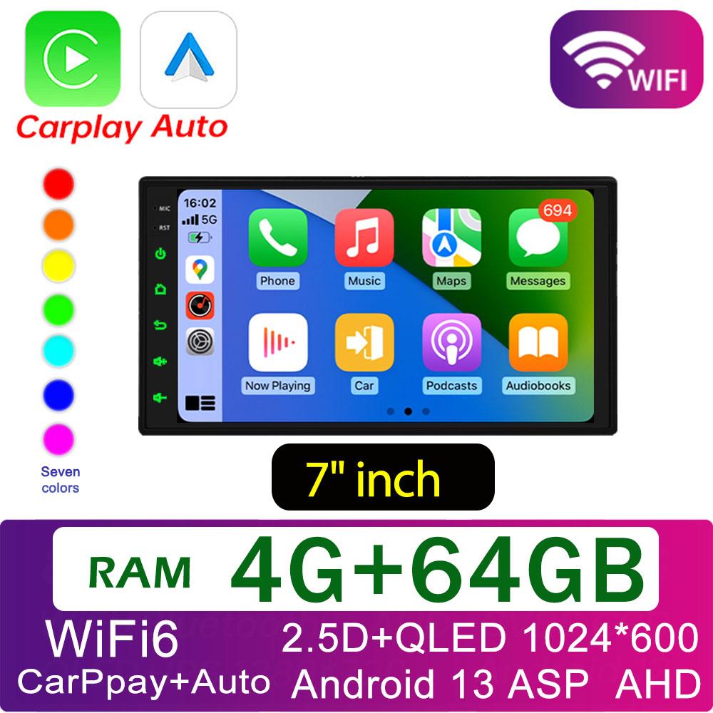 4G 64G Car Play Android Radio Multimedia 7 9 10 Inch CarPlay Android Auto 2 Din Radio Stereo Receiver Player 2DIN GPS 4 Core